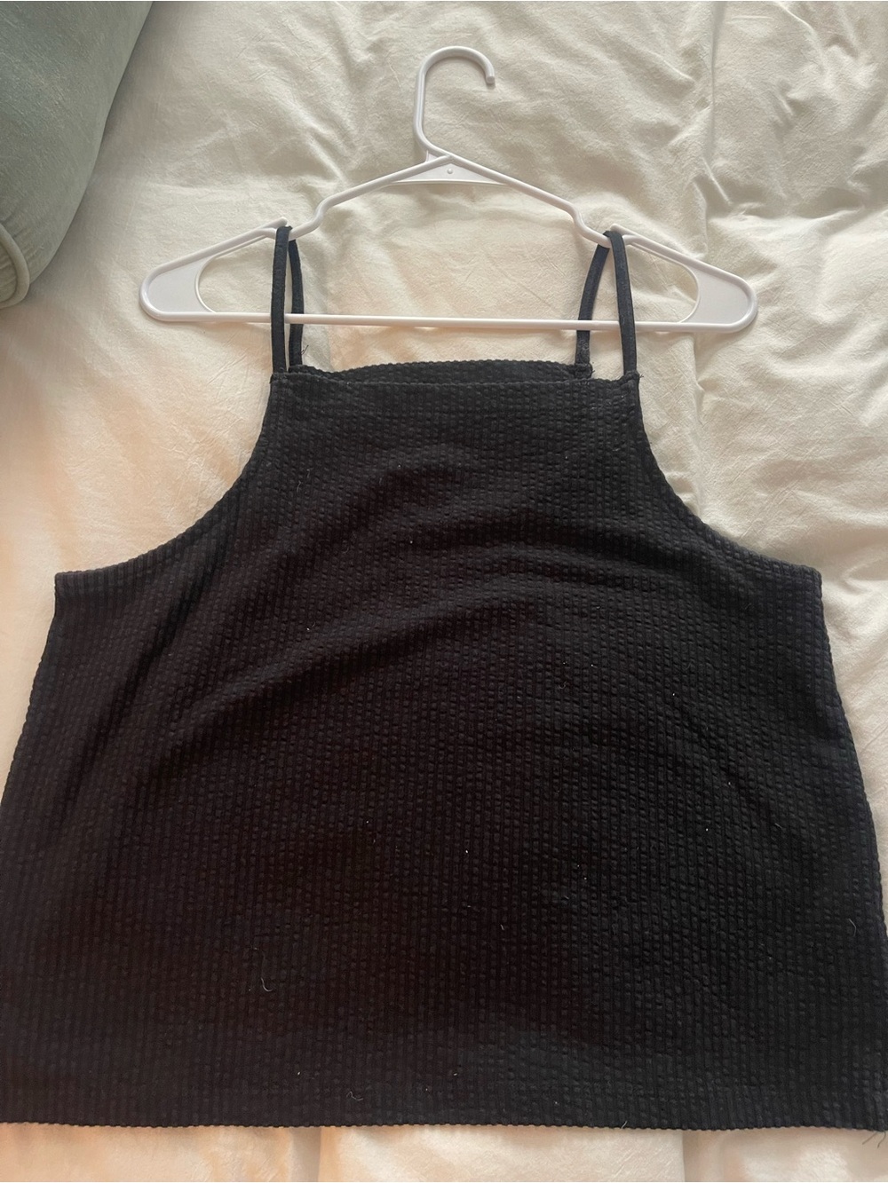 Madewell Black Textured Square-Neck Cami